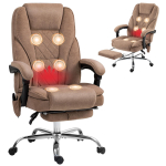 Ergonoomiline kontoritool massaažifunktsiooni, jalatoe, p&ouml;&ouml;rlemisv&otilde;imaluse, ratastega, pruun 72 x 67 x 119 cm pruun