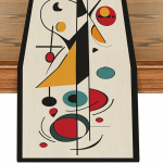 Abstraktne kunst Geomeetriline muster Lauajooks, Moodne stiil Lauade kaunistusriie 40x140cm
