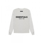 Fear of God Essentials S&uuml;gis SS22 L&otilde;tv &uuml;mmarguse kaelusega dressipluus kleeplogo ja meestele Dressipluus Hele Kaer FOG-SS22-340 XL
