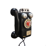 Vintage Telefonide Kaunistus Nostalgiline Retro Seinale Paigaldatav Rekvisiit Klassikaline Antiikne black