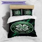Celtic FC Prinditud 3-osaline Voodipesukomplekt Hingav Tekikott Padjap&uuml;&uuml;ridega Dekoratiivne Voodipesu Magamistoa Kodu jaoks 135cm*200cm
