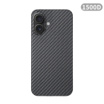 iPhone 17 jaoks Aramidkiud&uuml;mbris S&uuml;sinik-Kevlarriidest &Otilde;huke K&otilde;va Kate Magnetiline Must Slim Kerge Punane 600D Premium 1500D Carbon Fiber&iPhone17 black