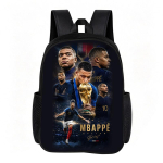 Jalgpall Sport Laste seljakott Parim kingitus Seljakott Kirjatarbed M-Mbappe Koolikott lapsele Jalgpalli staar Seljakott black