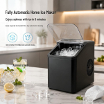 Kodumaine ja &auml;rikasutuseks 220V kuubikujuline j&auml;&auml;masin - 15KG &uuml;hiselamusse, telkimiseks, &otilde;ue, piimatee, kohviku, kontori jaoks Basic, One-Touch Ice Making, 6 Min Fast Ice gray