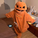 S&uuml;gis/Talv Halloweeni K&otilde;rvitsa Korallfliisist &Uuml;hesosaline Pidžaama Paaridele M/L (Single Size) k&otilde;rvitsakollane