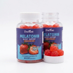 Docteat Melatoniini Kummikommid T&auml;iskasvanutele &ndash; Dippin&rsquo; Dots Maasika P&auml;ikeseloojangu Kreem, Želatiinivaba &Ouml;ine Uneabi Toidulisand (60 t&uuml;kki) 2pack
