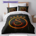 Galatasaray piiritu voodipesu tekikomplekt Tekikate padjap&uuml;&uuml;r Kodu kaunistus S&uuml;nnip&auml;evakingitus (1 * tekikott + 2 * padjap&uuml;&uuml;ri, ilma s&uuml;damikuta) 140x200cm
