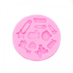 Silicone Mold Pin beebit&uuml;druku seebi fondant vormid suhkru k&auml;sit&ouml;&ouml; t&ouml;&ouml;riistad &scaron;okolaadi fondant koogivormid A roosa