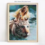 Teemanttikandid Tiger Teemantmaal T&auml;ielik &uuml;mmargune t&uuml;druk kodukaunistamise teemant 20X30