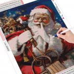 Huacani isetehtud teemanttikandid Santa Cruzi fotodekoratsioon kodu jaoks 3D-teemantmaaling J&otilde;ulud t&auml;isnurkne/&uuml;mmargune uus saabumine Full Round 20*30 cm