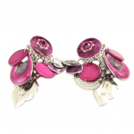 Les Tr&eacute;sors De Lily [P7432] - Clips cr&eacute;ateur 'Lilipoupettes' rose argent&eacute; - 60x30 mm lilla