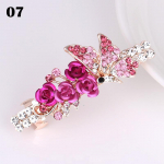 Naised Ehted Liblikad Rhinestone Crystal Juukseklamber Barrette Juuksen&otilde;el Peakate Juuste Aksessuaarid 1