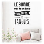 Les Tr&eacute;sors De Lily [P2757] - Planche de stickers 'Messages' ('Le sourire est le m&ecirc;me dans toutes les langues') - 50x70 cm must
