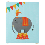 Les Tr&eacute;sors De Lily [Q1155] - Boite de rangement pliable 'Circus' bleu (&eacute;l&eacute;phant) - 23x18x10 cm  (4L) sinine