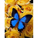 DIY 5D teemantmaal liblikas t&auml;isring puur Teemanttikandid Lilled ristpistes 20X30CM punane