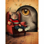 5D DIY teemantmaal  Hiire kass  3D kivist tikand Ristpistes 5D Kodukaunistuse kingitus 20X30CM