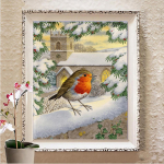 T&auml;isruudu puur Teemantmaaling 5D maastik Loodus DIY Teemantmosaiik Ristpistes Talvised Kodukaunistuse komplektid Full Round (20X30CM)