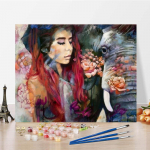 Dekompressioon kodukaunistus DIY Digitaalne &otilde;limaal Maalimine numbrite j&auml;rgi L&otilde;uendimaal K&auml;sitsi maalitud 40x50cm no frame