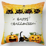 18-tolline Halloweeni multikas kassi kandiline padjap&uuml;&uuml;r Kodukaunistus autodiivan magamistoa padjakate