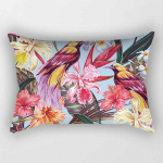 Troopilise taime lille ilu mustriga padjap&uuml;&uuml;r ristk&uuml;likukujuline v&auml;ike padjap&uuml;&uuml;r 50 cm x 30 cm 50*30cm