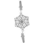 Vintage &otilde;&otilde;nsate lilledega naiste kahe otsaga klambriga kampsun, krae kardigan klamber antiikne h&otilde;bedane v&auml;rv