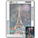 Teemantmaal T&auml;isruudukujuline Eiffeli torni kivid Teemanttikandid Maastik &Ouml;&ouml;mosaiik Kodukaunistus Full Square 50X70CM