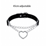 Chocker Sexy Heart Lock Key Neetid Black Goth Punk Chokers Gothic Choker kaelakee naistele Hip Hop Bondage Cosplay