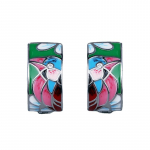 Loomingulised moek&otilde;rvar&otilde;ngad naistele Roheline spinel Blue Bird emailiga k&otilde;rvar&otilde;ngad Trendikad kingitused peened ehted k&auml;sitsi valmistatud 3.7g roheline