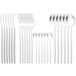 24 tk must kuldne s&ouml;&ouml;giriistade komplekt matt &otilde;htus&ouml;&ouml;gin&otilde;ud Western s&ouml;&ouml;giriistad nuga kahvel teelusikad roostevabast terasest h&otilde;ben&otilde;ude k&ouml;&ouml;gi lauan&otilde;ude komplekt h&otilde;be