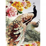 Teemantkunst maalimine loomade 5D DIY Teemanttikandid Ristpistes Paabulinnu pildid Rhinestones Mosaiic K&auml;sit&ouml;&ouml;komplekt Full Round 20x30CM