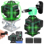 Multifunktsionaalne 16 rohelist joont Laseri tase 3 kraadi isetasanduv funktsioon Nivelleerimist&ouml;&ouml;riist Omnidirectional US Plug without Tripod mitmev&auml;rviline