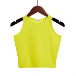 Moodsad uued naised Seksikas puuvillane Crop Top Crop Bustier Mitmev&auml;rviline Varrukateta K&auml;rbitud Blusas Vest Tank Top Camisole 14 v&auml;rvi XS must
