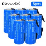 PALO 3,2 V 7200 mAh 32 700 LiFePO4 aku, 35 A pidev t&uuml;hjenemine, maksimaalselt 55 A suure v&otilde;imsusega aku isetegemise nikkellehed Flashligti jaoks sinine