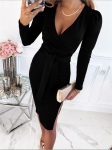 Elegantne kehakontuure j&auml;rgiv seksikas naiste kleit naistele 2022 suvi V-kaelusega peoklubi midipikkuses kleidid naiste kleit naine daamide vestidos mujer XXXL must