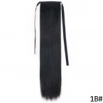 MERISIHAIR Naiste pikk sirge juuksepael s&uuml;nteetilisest kiust pikk sirge laineline igap&auml;evane kandmine must blond blond juuksepikendus hobusesaba 55 cm