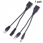 1 Paari Poe kaabli passiivne toite &uuml;le Etherneti adapteri kaabel Poe jaoturi must