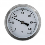 Metallist termomeeter ahjutermomeeter kuuma vee toru termomeeter 0-120&deg;C k&uuml;te 63mm sihverplaadiga temperatuuri m&otilde;&otilde;tmise t&ouml;&ouml;riist valge