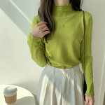 Pullover silmkoeline kampsun Naiste vabaaja pikkade varrukatega kampsun Y2k talve alumised naisteriided Femme 24048 One Size orion i v&auml;rv