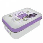 Les Tr&eacute;sors De Lily [R1892] &ndash; Lilla metallkarp &bdquo;Lavender of Provence&rdquo; &ndash; 10x6. 5x2. 5 cm lilla