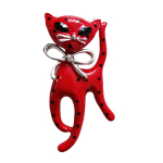 Les Tr&eacute;sors De Lily [R8504] &ndash; punane kujunduspross &bdquo;Cat&rdquo; &ndash; 55x25 mm punane