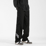 Meeste Y2k riided T&auml;navar&otilde;ivad Spordidress Jogging Jooksup&uuml;ksid Baggy Sport Laiad Cargo P&uuml;ksid Sirged p&uuml;ksid Harajuku Spordir&otilde;ivad M must