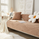 Talvine uus &uuml;hev&auml;rviline kristallsametist tepitud tikitud diivanipadi on lihtne ja &uuml;lipehme ning libisemiskindel diivanipadja r&auml;tikukate 70*70cm