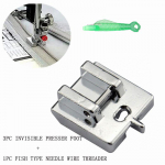 &Otilde;mblusmasin N&auml;htamatu t&otilde;mblukuga pressijalg Kodumajapidamises kasutatav &otilde;mblusmasin Lihtne kl&otilde;psata n&auml;htamatu reguleeritav press 3pc presser foot 1pc eedle Wire Threader