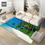 Palm Tree Sea Beach 3D vaip elutoa diivanilaua vaip Pehme k&auml;sn Magamistoa voodivaip S&ouml;&ouml;givaip vanni kaunistamiseks 40x60cm 1pcs