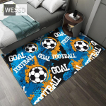Jalgpallivaip Cartoon Magamistoa vaip pehme flanellist teismelise vaiba jaoks 120x160cm 1pcs