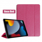Funda Ipad 10&rdquo;2 2021 &uuml;mbris PU nahast kolmekordne e-raamatu &uuml;mbris IPad 9 jaoks 10.2 &uuml;mbris, tahvelarvuti &uuml;mbris, IPad 9. p&otilde;lvkonna aluse kate iPad 9th 10.2 roosa punane v&auml;rv