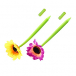 Loomingulised pliiatsid Atraktiivne must tindiga statsionaarne lillekujuline silikoonist &otilde;petajate p&auml;eva kingitus koolitarbed P