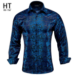 Hi-Tie Meeste Paisley siidist pikkade varrukatega s&auml;rk meestele Jacquard Meeste &auml;ripeokleit XXXL kuristik