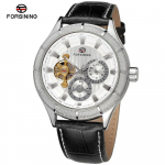 Forsining Vintage meeste moekas vaba aja Tourbillon automaatne mehaaniline k&auml;ekell