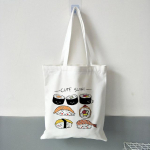 Kawaii sushikomplekt Kangaskotid Harajuku T&uuml;drukute &Otilde;lakott Naistele L&otilde;uendist ostukott Naistele &Ouml;kok&auml;ekott Kokkupandav kott Suur mahutavus 24*26cm